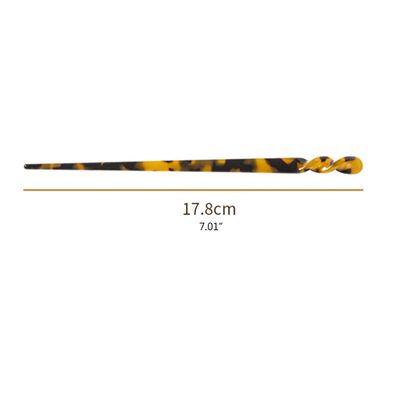 6 Pack Acetate Hair Sticks Leopard Printed Hair Chopsticks Tortoise Shell Hairpin Chopsticks Hair Clip Styling Pin Accessories Set for Women