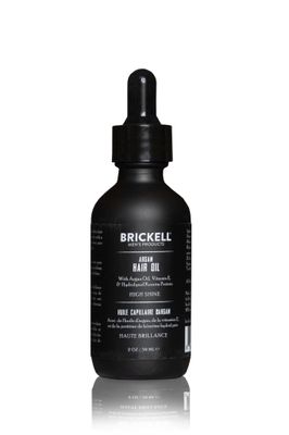 Brickell Men&#39;s Argan Oil for Hair, Natural and Organic Hair Oil For Men, Lightweight Hair Treatment, 2 Ounce, Scented