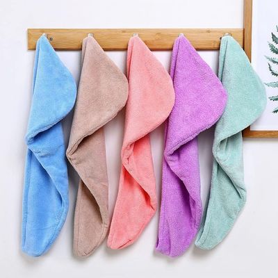 Aivoch Hair Drying Towels, 5pcs Microfiber Hair Towel for Hair Turban Wrap Drying Head Towels for Girl Women 25 x 65cm