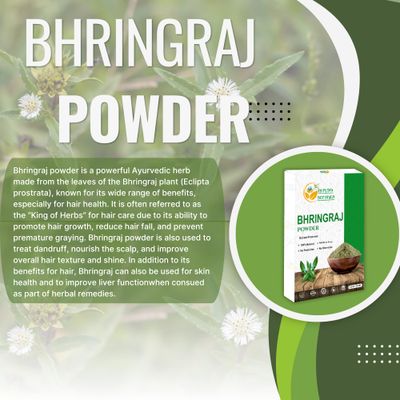 Herbs Botanica Bhringraj Powder Organic Eclipta Alba False Daisy Karisalankanni Bhringrajasava Powder Nourish Your Hair Naturally for Radiant Locks 5.3 oz / 150 gms