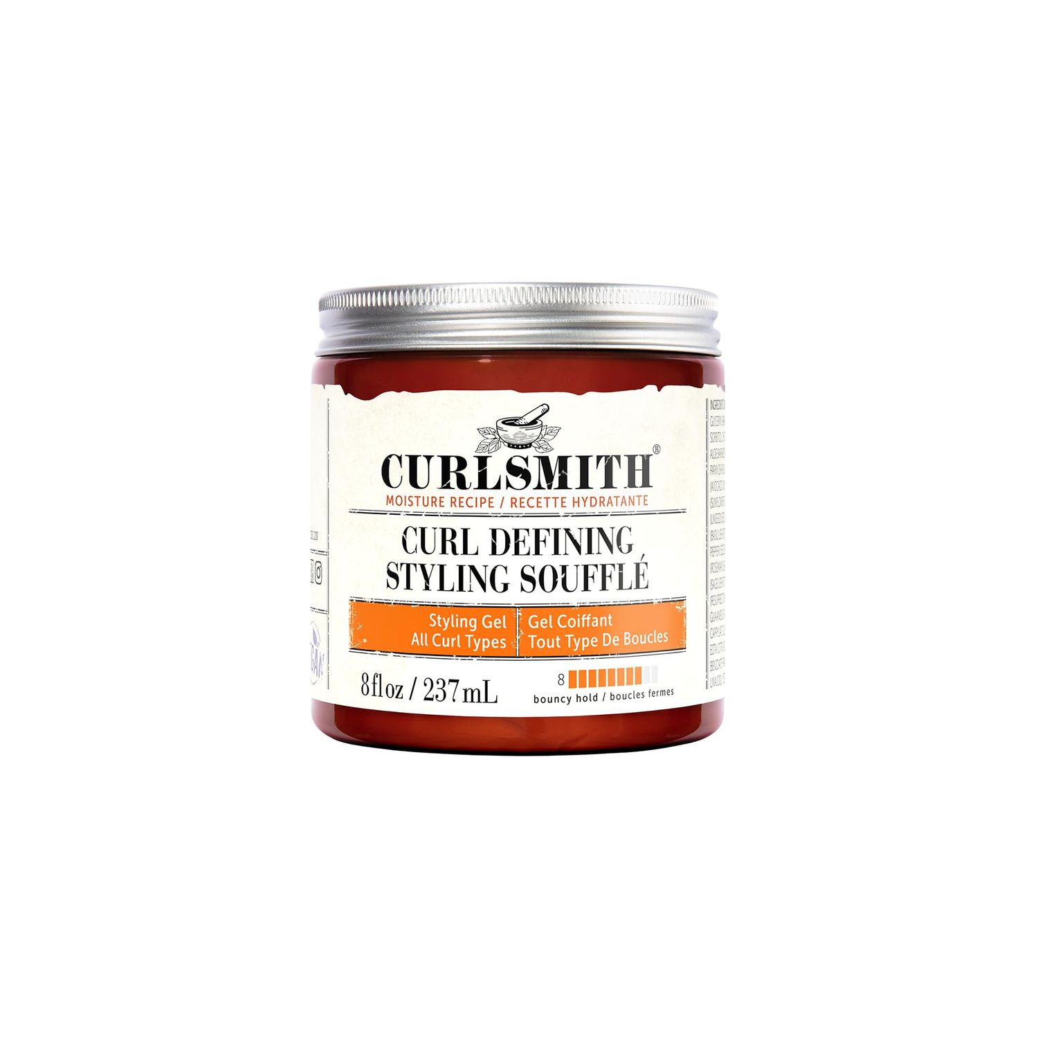 CURLSMITH - Curl Defining Styling Souffl - Vegan Medium Hold Styling Gel for Wavy, Curly and Coily Hair (8oz)