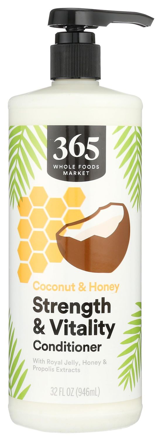 365 by Whole Foods Market, Coconut &amp; Honey Strength And Vitality Conditioner, 32 Fl Oz