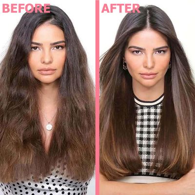 3-In-1 Styling Cream for Flyaways - Anti-Frizz Cream to Define All Hair Types &amp; Textures - Add Shine and Smoothness with Brush