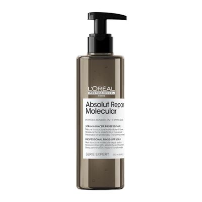 L&#39;Oreal Professionnel Absolut Repair Molecular Rinse Off Serum - Deep Conditioning Treatment For All Damaged Hair Types, Repairs Damage &amp; Restores Strength