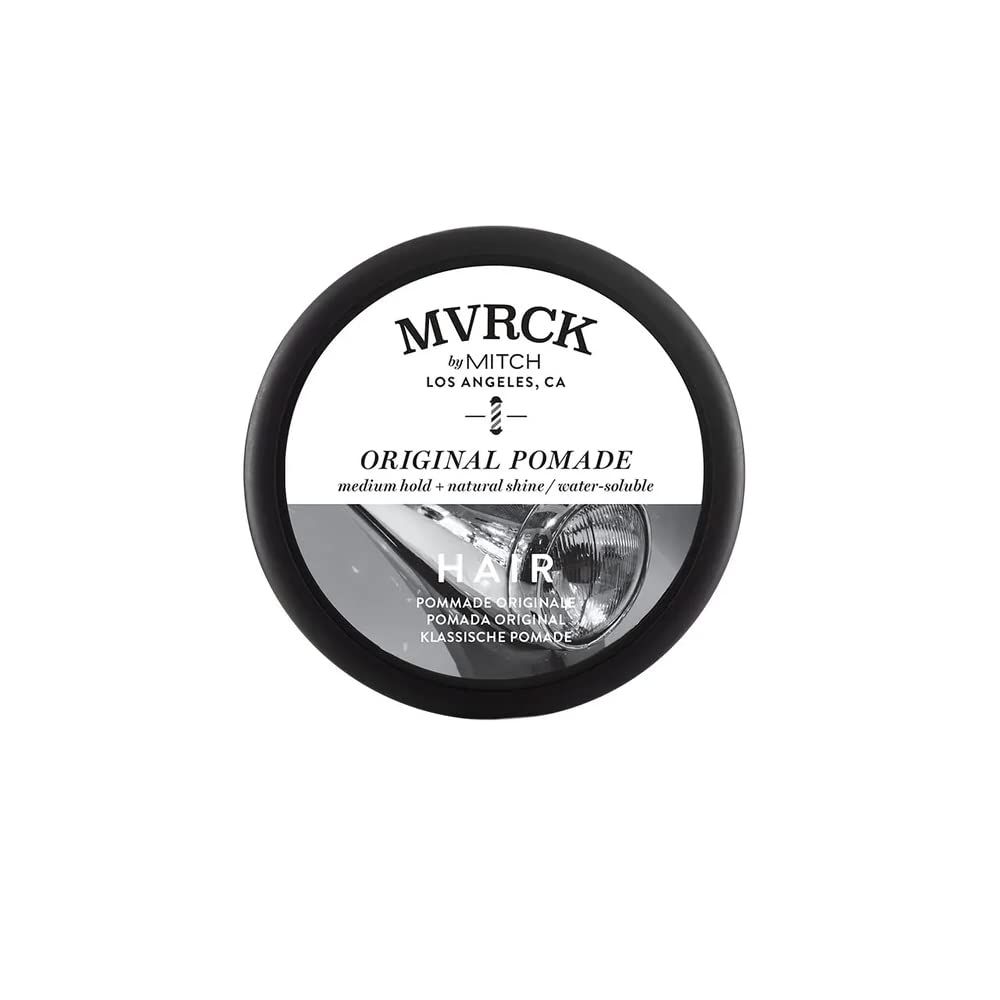 MITCH by Paul Mitchell Original Pomade for Men, Medium Hold, Low Shine Finish, Water-Soluble, For All Hair Types, 3 Oz