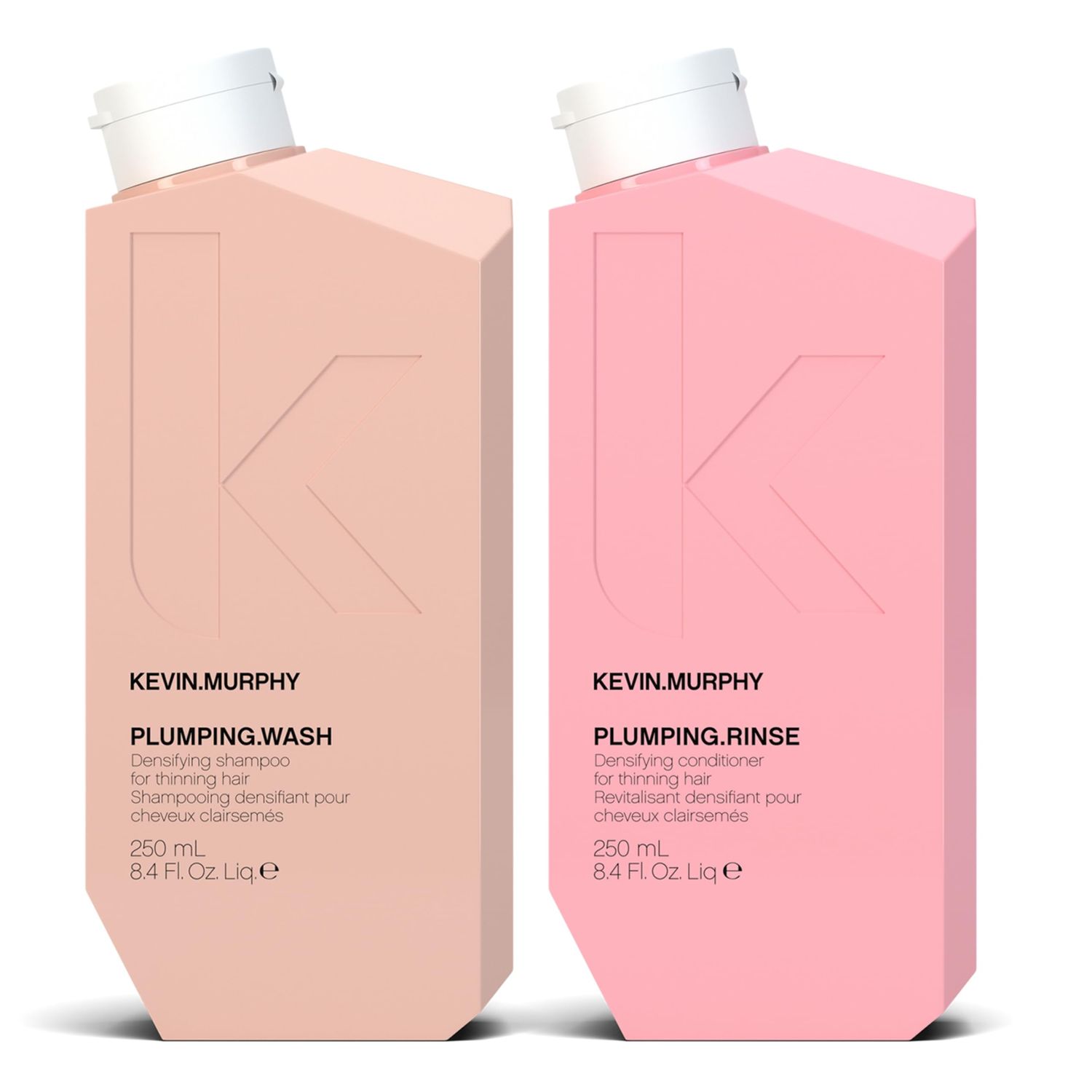 KEVIN.MURPHY PLUMPING.WASH &amp; RINSE - Densifying Shampoo for Thinning Hair - Thickening Hair Conditioner - For Fine, Thin &amp; Ageing Hair - 250 mL / 8.4 fl oz - 2 Pack