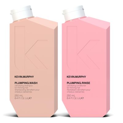 KEVIN.MURPHY PLUMPING.WASH &amp; RINSE - Densifying Shampoo for Thinning Hair - Thickening Hair Conditioner - For Fine, Thin &amp; Ageing Hair - 250 mL / 8.4 fl oz - 2 Pack