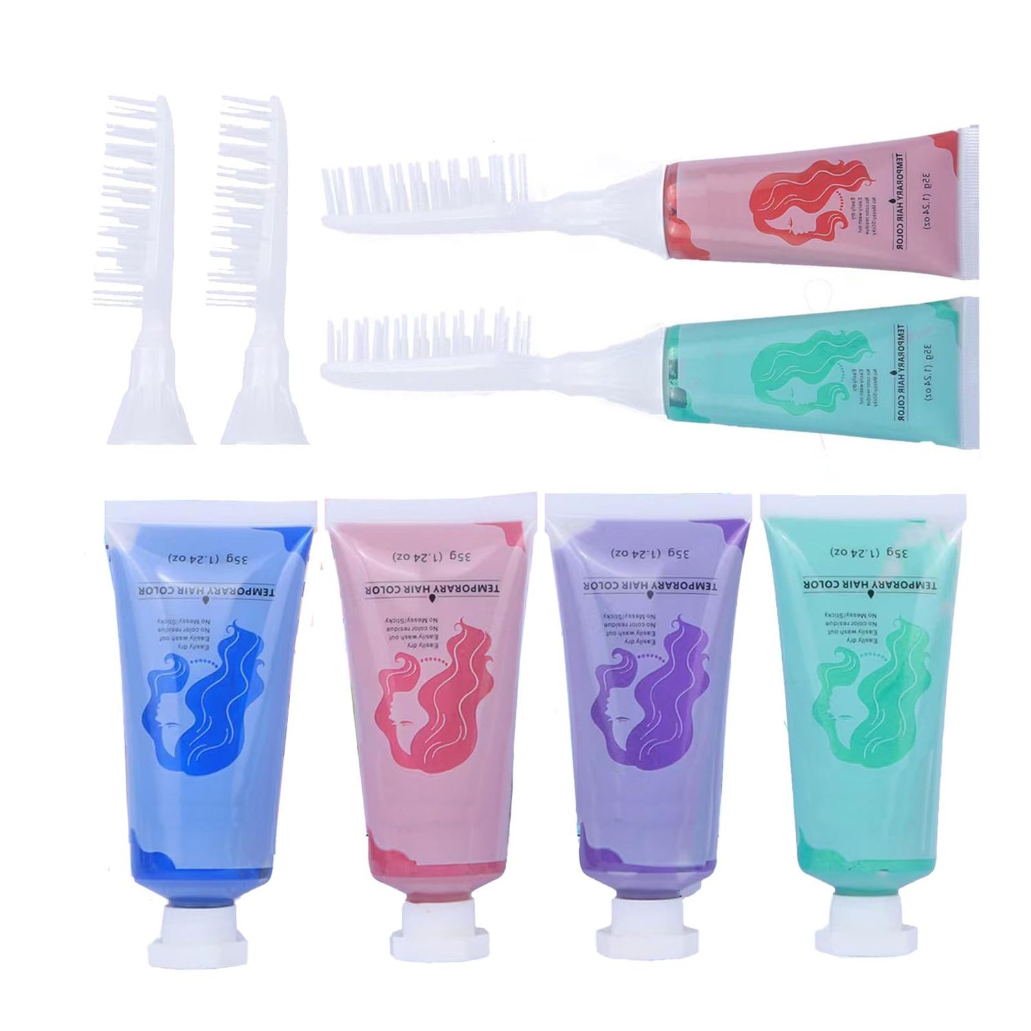 HaiolorPro Hair Chalk for Girls Washable,Temporary Hair Dye Wax Kit for Kids&amp; Adults,4 PCS Temporary Hair Color for Boys &amp; Girls, Girl Gifts for 6 7 8 9 10 11 12 13 Year Old Girls Birthday Gifts