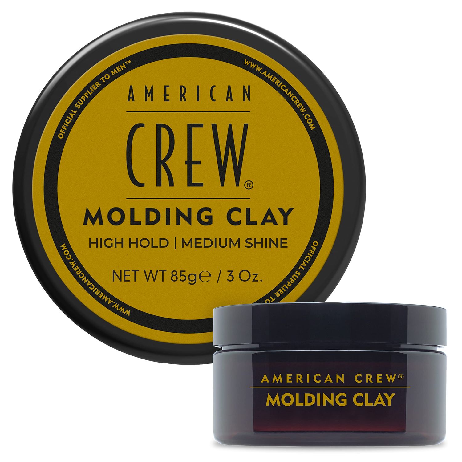 American Crew Men&#39;s Hair Molding Clay, Like Styling Gel with Strong Hold &amp; Medium Shine, 3 oz