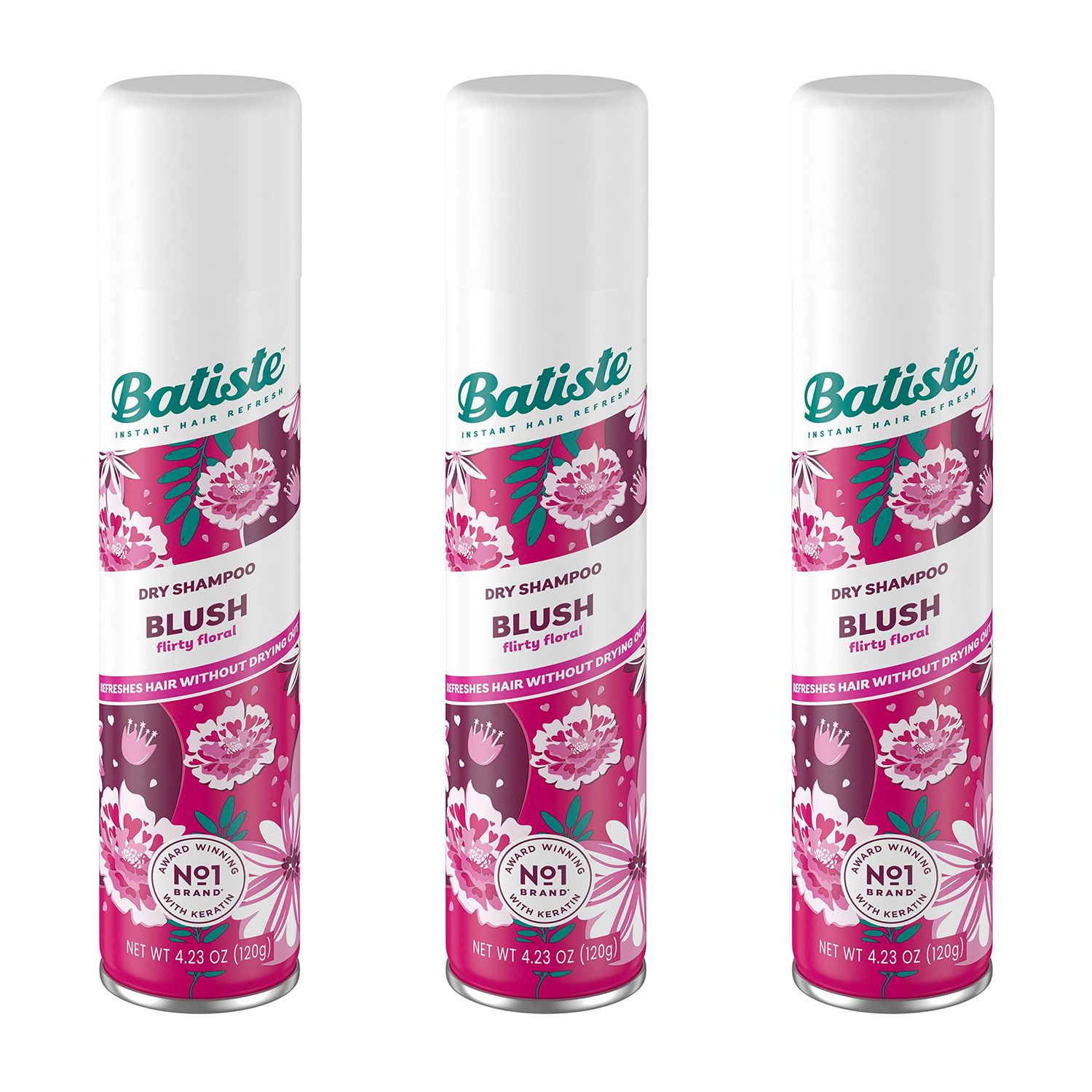 Batiste Dry Shampoo, Blush Fragrance, 3 Count