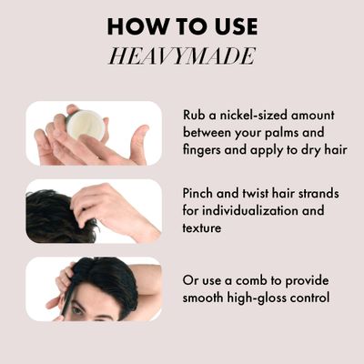 Hanz de Fuko Heavymade - Premium Mens Hair Styling Pomade - Extreme Hold, High Shine - 2 oz.
