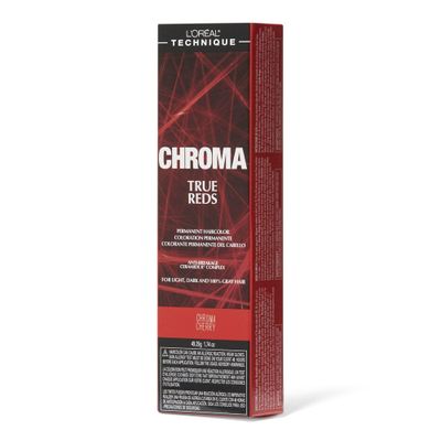 L&#39;Oral Technique Chroma True Reds Permanent Hair Color | Red Hair Dye | Long-Lasting Hair Color | For Light, Dark, and Gray Hair | Cherry