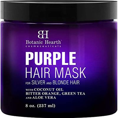 Botanic Hearth Purple Hair Mask - for Blonde, Silver and Gray Hair, Sulfate &amp; Paraben Free - 8 fl oz