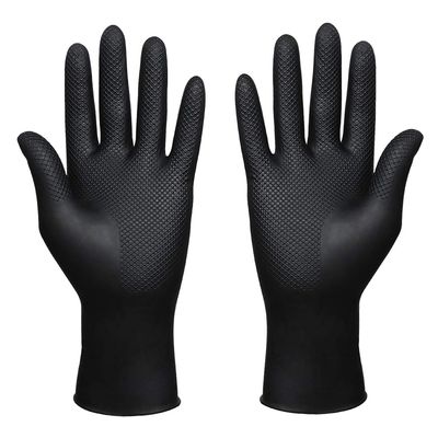 Hair Dye Gloves, Reusable Rubber Gloves, Professional Hair Coloring Accessories for Hair Salon Hair Dyeing (1 Pair, Large, Black)