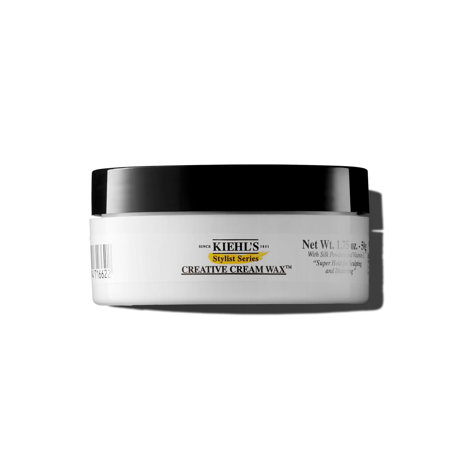 Kiehl&#39;s Stylist Series Creative Cream Wax, Non-greasy Hair Wax for Medium to Coarse Hair, Shape &amp; Sculpt with Superior Hold, with Silk Powders to Absorb Oil and Vitamin E to Soften Hair - 1.75 oz