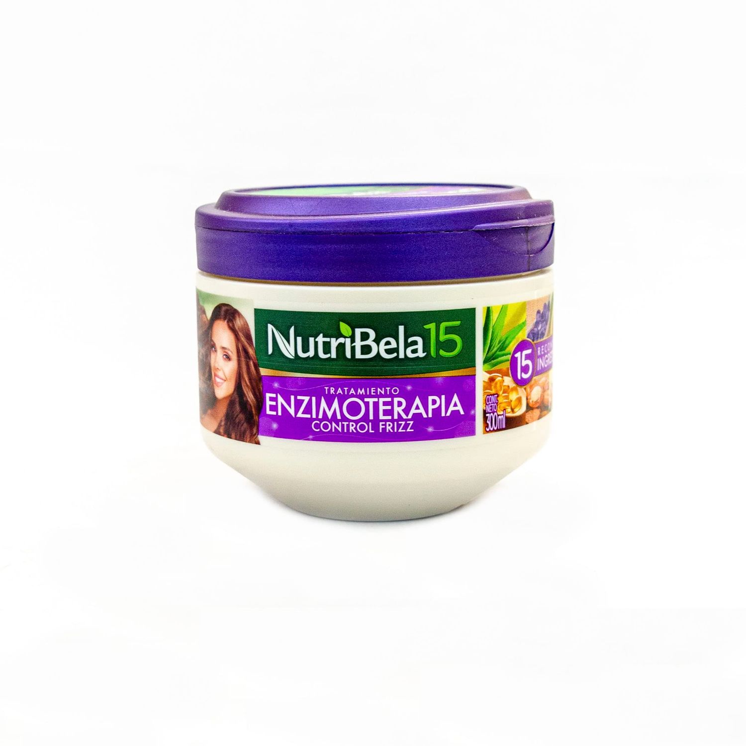 Tratamiento Capilar Enzimoterapia Control Frizz Nutribela15 Reconocidos Ingredientes | Frizz Control Enzymotherapy Hair Treatment 15 Ingredients Quala (Regular Size 10.01oz-300ml)