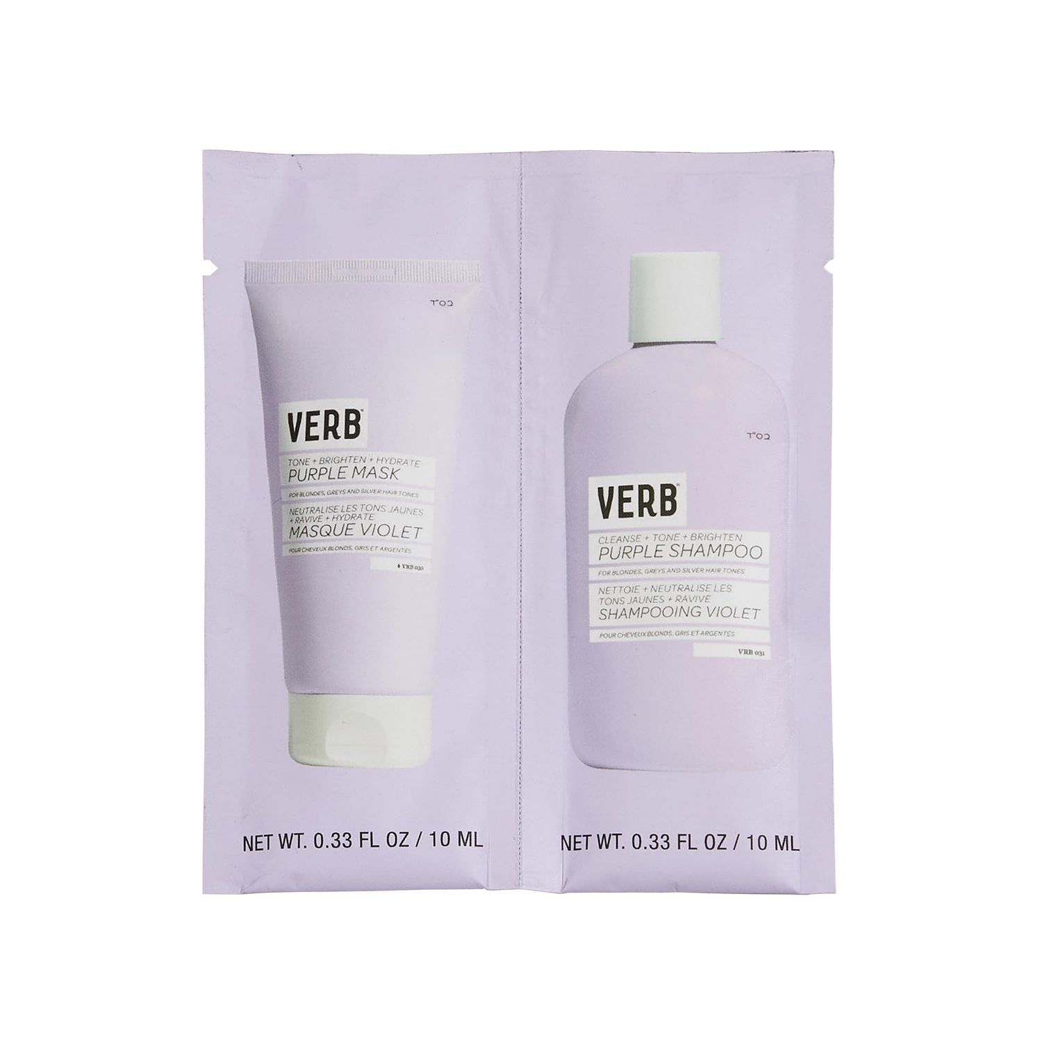 Verb Purple Shampoo &amp; Mask Duo, 10ml Packette