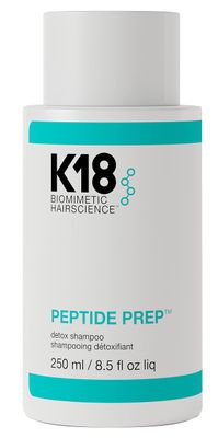 K18 PEPTIDE PREP Color-Safe Detox Clarifying Shampoo, Non-Stripping, pH-Optimized Cleanse, Removes Product Buildup, Dirt, Oils &amp; Metals, 8.5 Fl Oz