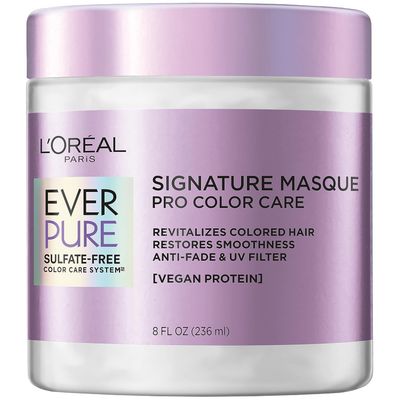 L&#39;Oreal Paris Hair Mask for Color Treated Hair, EverPure Sulfate Free Signature Masque Pro Color Care, 8 fl oz, Vegan Formula, Paraben Free, Dye Free, Gluten Free