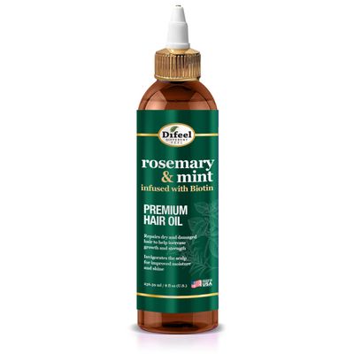 Difeel Rosemary and Mint Premium Hair Oil with Biotin 8 oz. - Natural Oil for Hair Growth