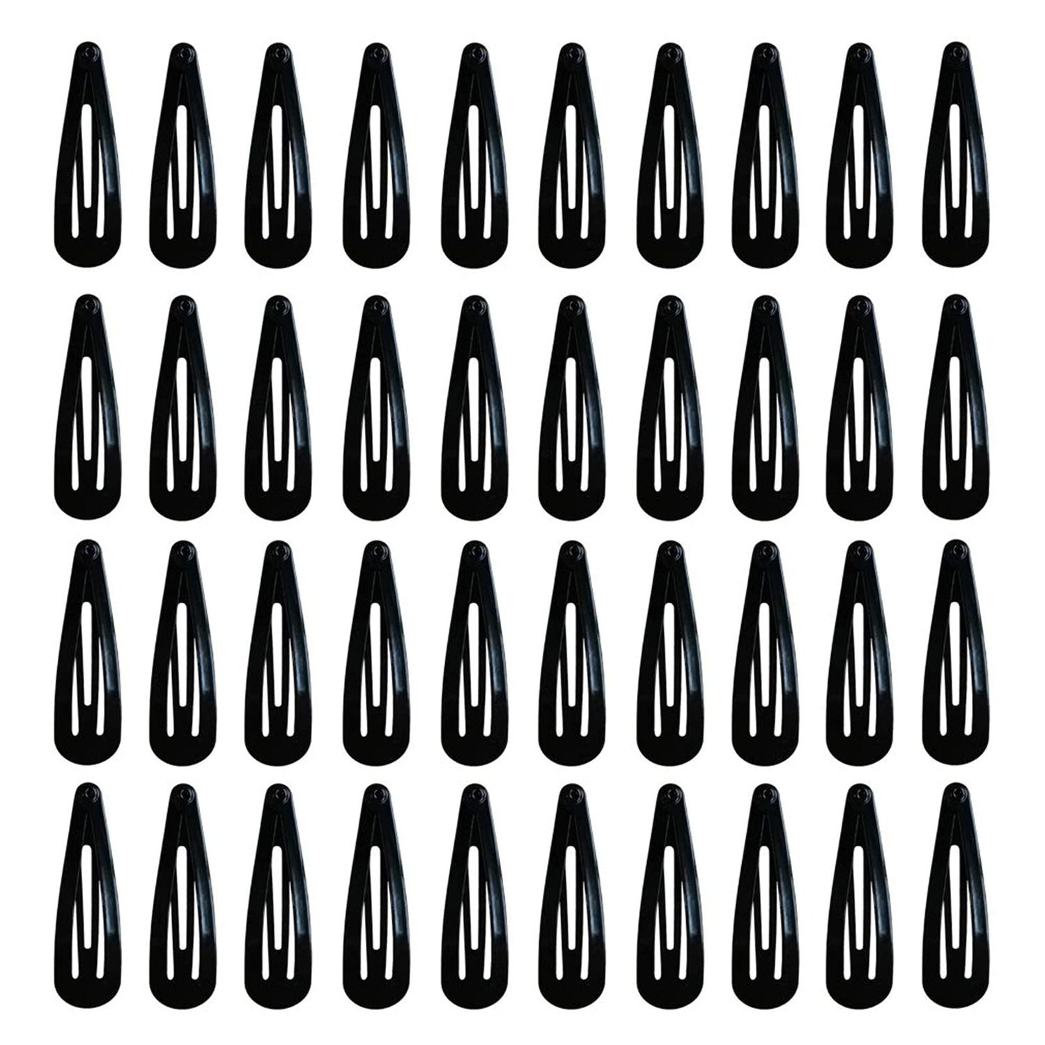 40 Pieces 2 Inch Black Metal Snap Hair Clips Non-slip Hair Barrettes Hair for Girls, Women, Kids Teens or Toddlers