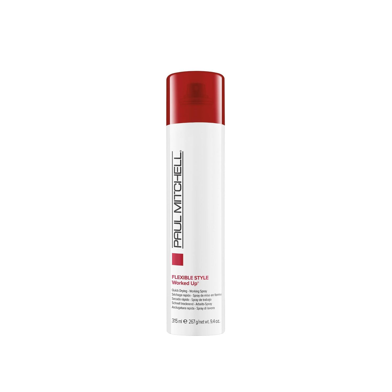 Paul Mitchell Worked Up Working Hairspray, Quick-Drying, Flexible Hold, For All Hair Types, 9.4 oz.