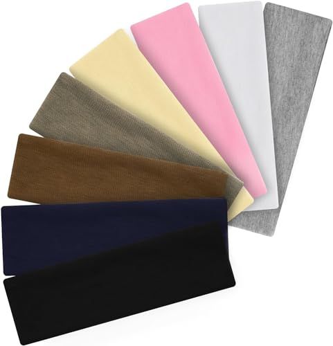 8 Pack Headbands for Women Non Slip Head Bands for Women&#39;s Hair, Fashion Workout Thick Stretchy Sweat Hair Bands Soft Fabric Sport Hair Warp for Yoga Running