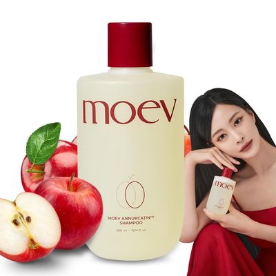 MOEV ANNURCATIN Shampoo, Biotin Hair Growth Volumizer Korean Anti Hair Loss Shampoo for Women, Build Lift, Natural Sulfate and Paraben-Free Apple Fresh Cleanser, Strengthens Weak Hair 10.14 fl.oz.