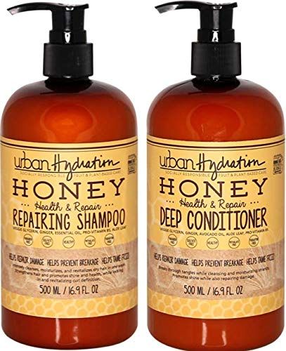 Urban Hydration Honey Health and Repair Shampoo and Conditioner Duo Pack | Sulfate, Paraben and Dye Free, Cleanses, Moisturizes and Repairs For Healthy and Shiny Hair, All Hair Types, 16.9 Fl Ounces