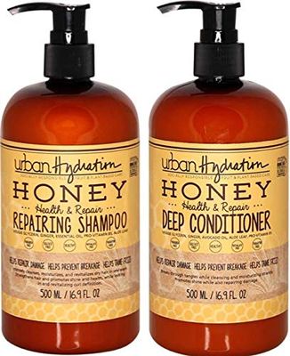 Urban Hydration Honey Health and Repair Shampoo and Conditioner Duo Pack | Sulfate, Paraben and Dye Free, Cleanses, Moisturizes and Repairs For Healthy and Shiny Hair, All Hair Types, 16.9 Fl Ounces