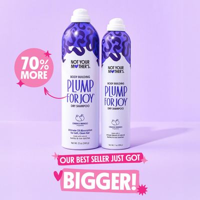 Not Your Mother's Plump for Joy Jumbo Dry Shampoo (2-Pack) - 12 oz - Dry Shampoo for Ultimate Hair Oil Absorption - For All Hair Types