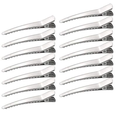 50 Pack 2.36 inches Hair Clips, Marrywindix Silver Metal Alligator Hair Pins Teeth Bows Hair Clips Hairdressing Salon Hair Grip DIY Accessories Hairpins for Women, Girls and Hairdresser Sliver