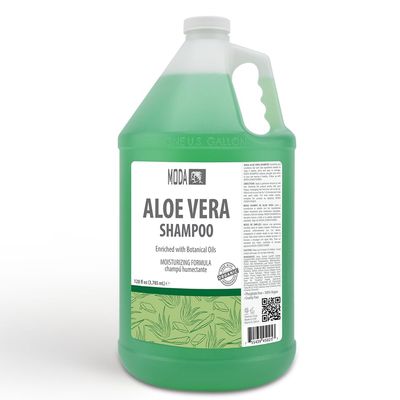 MODA - Moisturizing Shampoo for All Hair Types, Aloe Vera, 128 Oz, Professional - Deeply Cleanses and Conditions, Strengthens, Restores and Shine your Hair