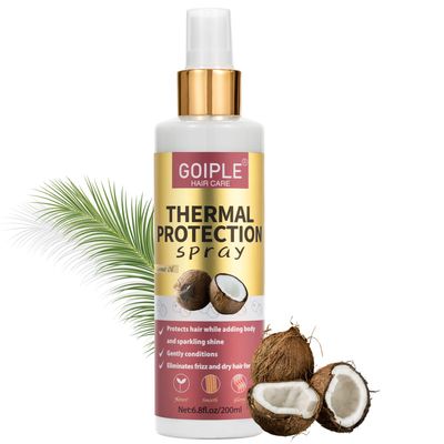 WOZUTUNT Hair Protectant, Coconut- Thermal Protector Spray, Paraben &amp; Dye Free, Protects Heat Damage, Suitable for Daily Care