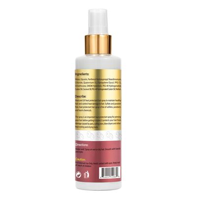 WOZUTUNT Hair Protectant, Coconut- Thermal Protector Spray, Paraben &amp; Dye Free, Protects Heat Damage, Suitable for Daily Care