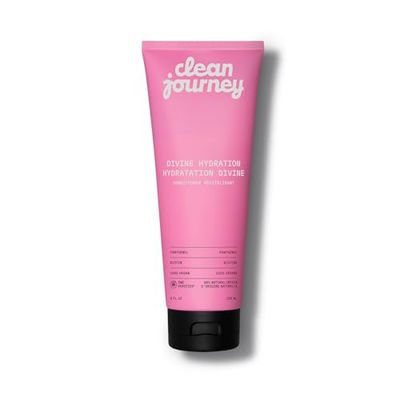 cleanjourney Divine Hydration Hair Conditioner, EWG Verified, Infused with Panthenol and Biotin, For Dry, Brittle Hair, Clean Ingredients, Vegan, Tropical Scent, 8 Fl Oz