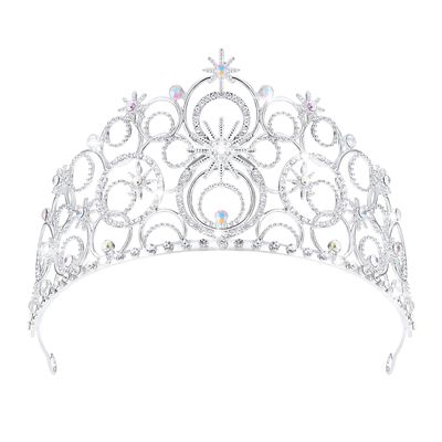JITINX Crystal Crowns for Women, Crystal Bubble TiaraBride Royal Queen Headband Princess Headpieces for Women Bridal Wedding Prom Birthday Party Crowns (Silver)