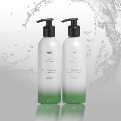 Cel Microstem Natural Hair Thickening Shampoo &amp; Conditioner Set (2 x 8 fl oz) - Stem Cell Extract Anti Thinning Hair Loss Shampoo - Biotin Shampoo - Sulfate &amp; Paraben Free - Suitable for Men &amp; Women