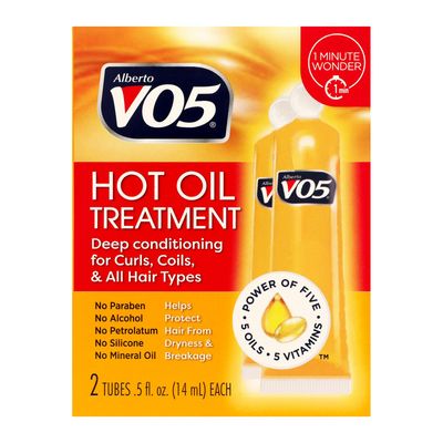 Alberto VO5 Moisturizing Hot Oil Treatment - Hot Oil Hair Treatment - Rehydrates and Protects Dry, Damaged Hair - with 5 Oils and 5 Vitamins - 0.5 oz