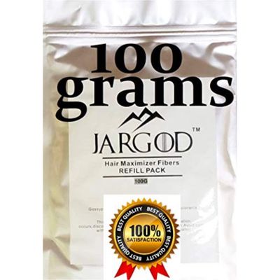100 Gram Hair Building Fibers - Refill Your Existing Fiber Bottle - Hair Filler Fibers - Hair Loss Concealer For Thinning Hair by JARGOD (Black)