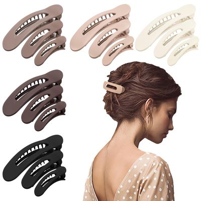 15 Pcs Flat Hair Clips for Women, Large Flat Claw Clips for Thin Thick Hair, 3 Sizes Lay Down Hair Clip Flat Clips for Hair Accessories for Women