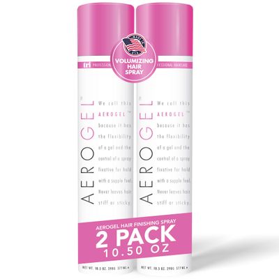 TRI Design Aerogel Hairspray - Strong Hold Hair Finishing Spray for Volumizing &amp; Control, Flexible Styling for All Hair Types, Non-Sticky and Scented - For Women and Men - Pack of 2 (10.5 Oz)