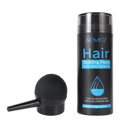 ALIVER Hair Fibers for Thinning Hair for Women &amp; Men, Extra Spray Applicator, Black, 27.5 Gr Hair Powder Bald Spot Cover Up, Instantly Hair Filler, Undetected &amp; Natural