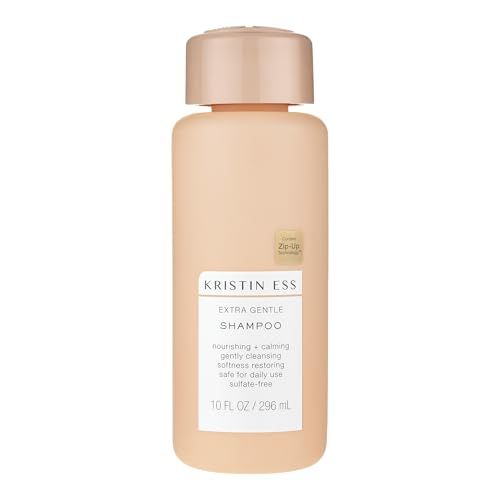 Kristin Ess Hair Extra Gentle Shampoo for Sensitive Skin + Scalp, Moisturizing + Hydrating Shampoo for Dry Hair, Vegan, Color Safe + Keratin Safe, 10 fl oz