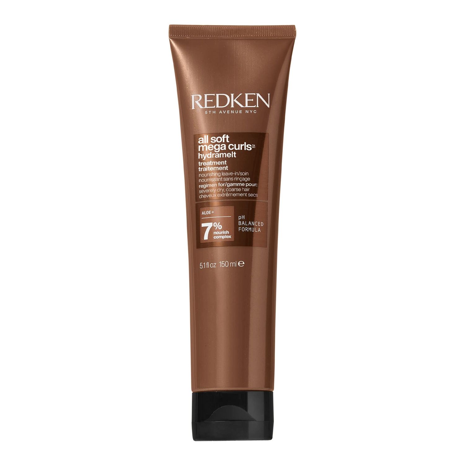 Redken All Soft Mega Curls Hydramelt Leave-In Treatment | For Extremely Dry Hair | For Curly &amp; Coily Hair | Ultra Moisturizing Hair Lotion Enhances Shine | With Aloe Vera