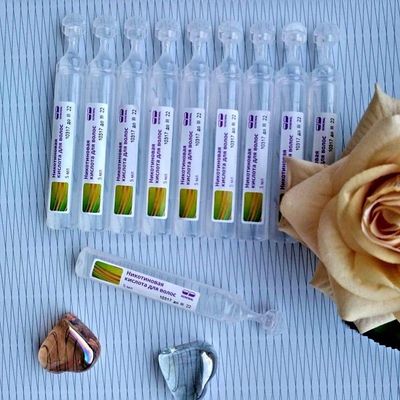 NICOTINIC ACID FOR HAIR 10 ampules x 5ml (VITAMIN B3/NIACIN)/ STRENGTHENING THE HAIR QUALITY/HAIR GROWTH!