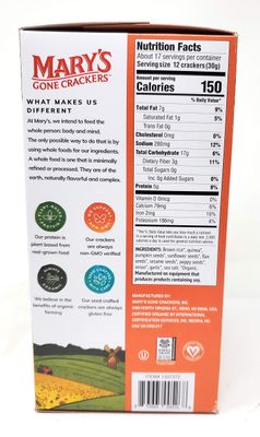 18oz Mary's Gone Crackers Organic, 9 Ounce (Pack of 2)