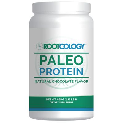Rootcology by Dr. Izabella Wentz  Paleo Protein  Hydrolyzed Beef Protein Powder 21g Protein per Serving with MCT &amp; Stevia  Dairy-Free and Soy-Free  Natural Chocolate Flavor  885g / 30 Servings