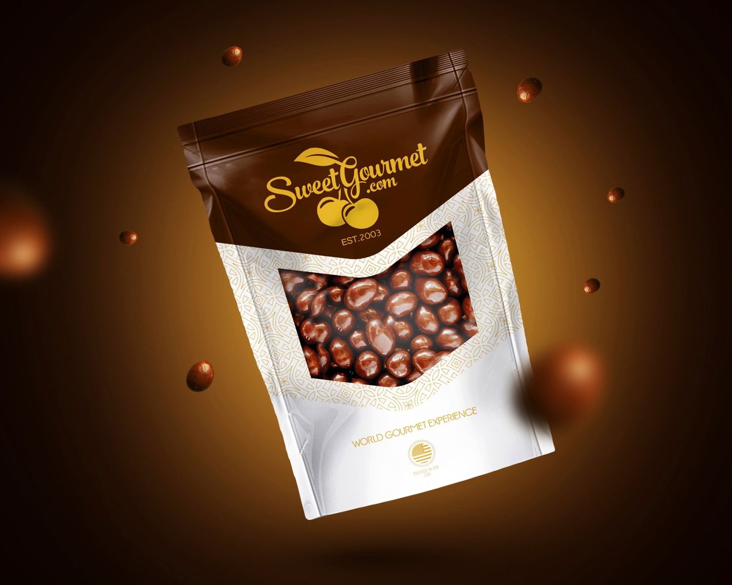 SweetGourmet Dark Chocolate Covered Bridge Mix  1 Pound