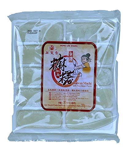 Mong Lee Shang Red Bean Paste Mochi, Mochi Rice Cake, 10.5oz, 10 Pieces